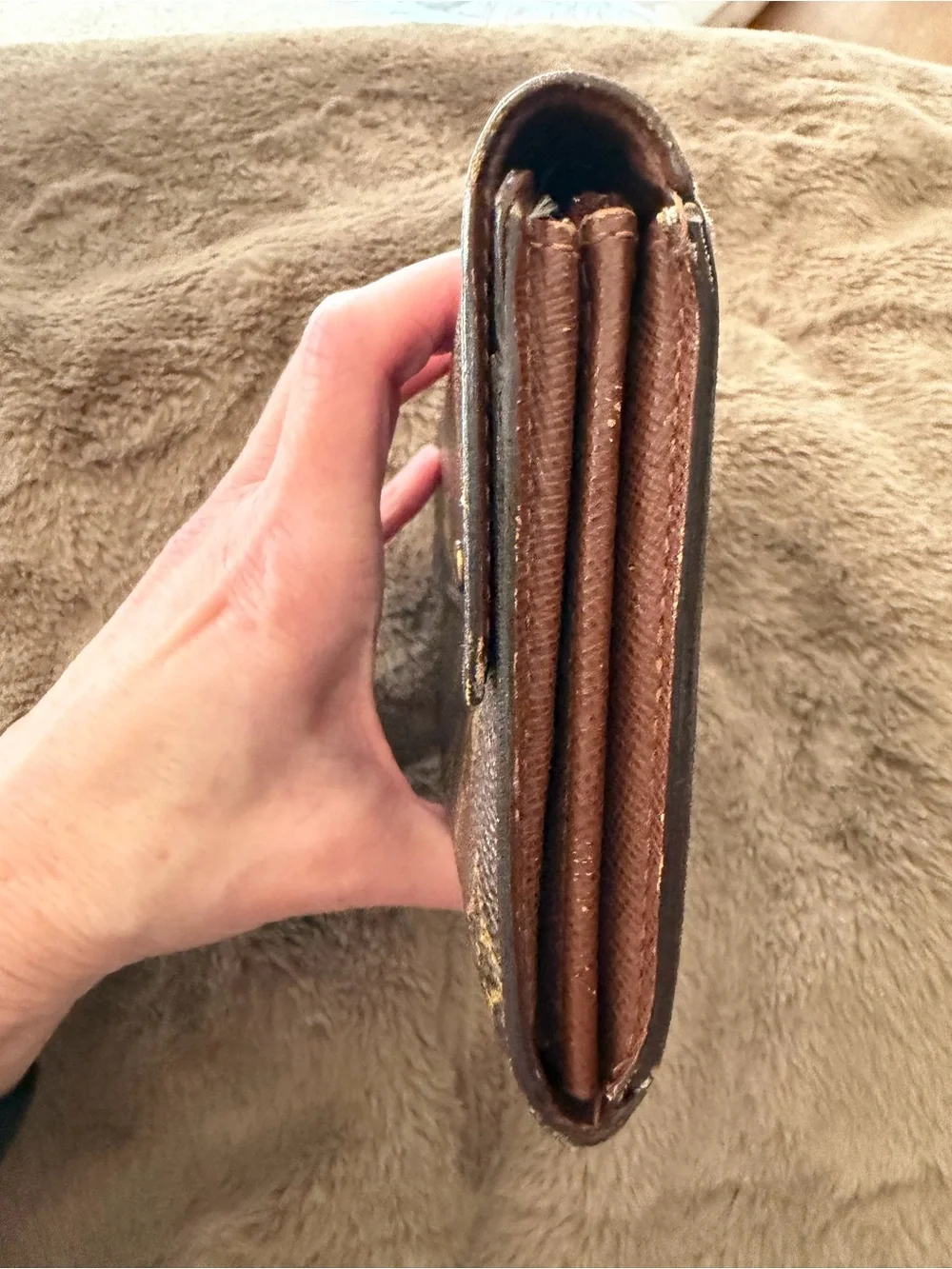Louis Vuitton Monogram Continental Wallet in Dark Brown with Gold Hardware